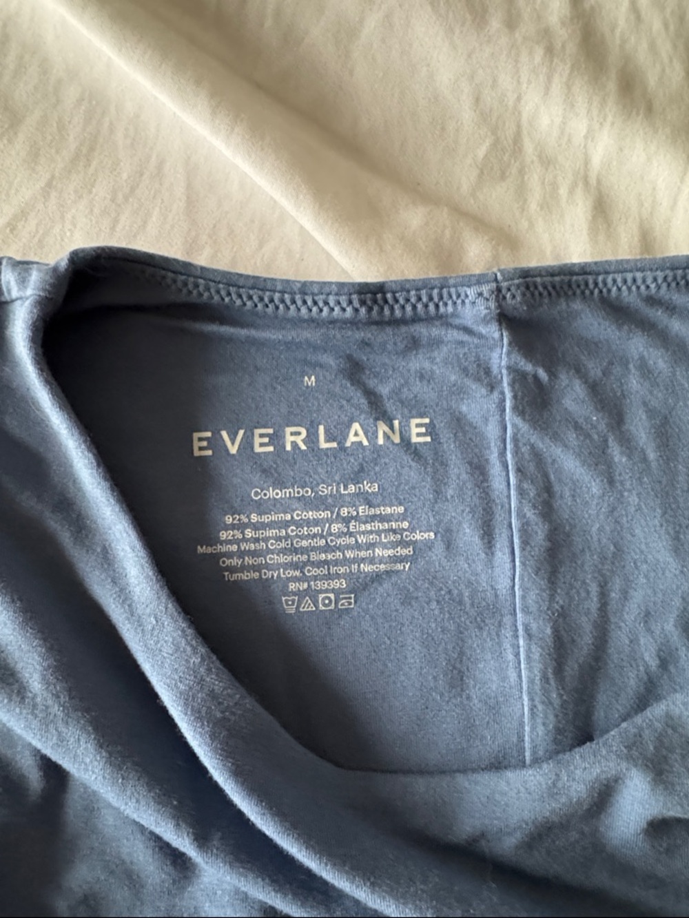 Everlane Slim Fit Short Sleeve Bodysuit in Blue - Picture 5 of 6